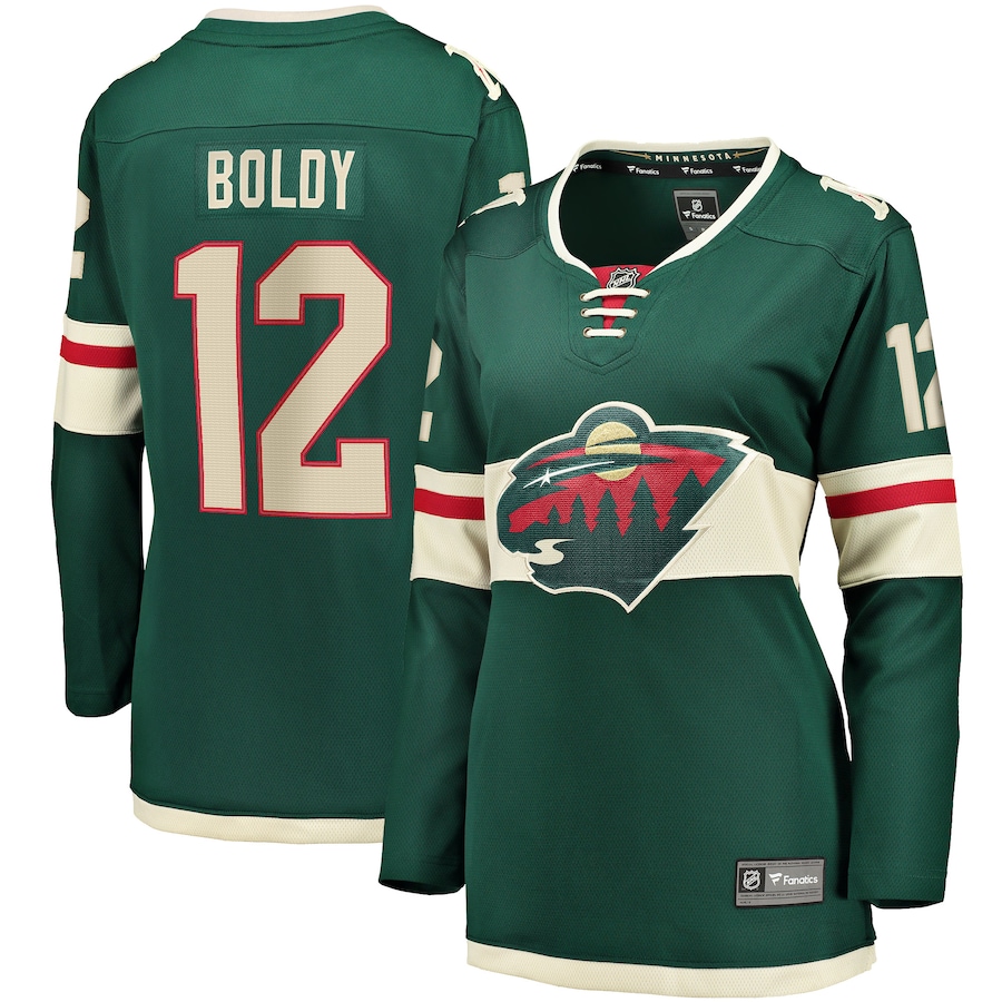 Women's Minnesota Wild Matthew Boldy Fanatics Green Home Breakaway Player Jersey - ujerseystore