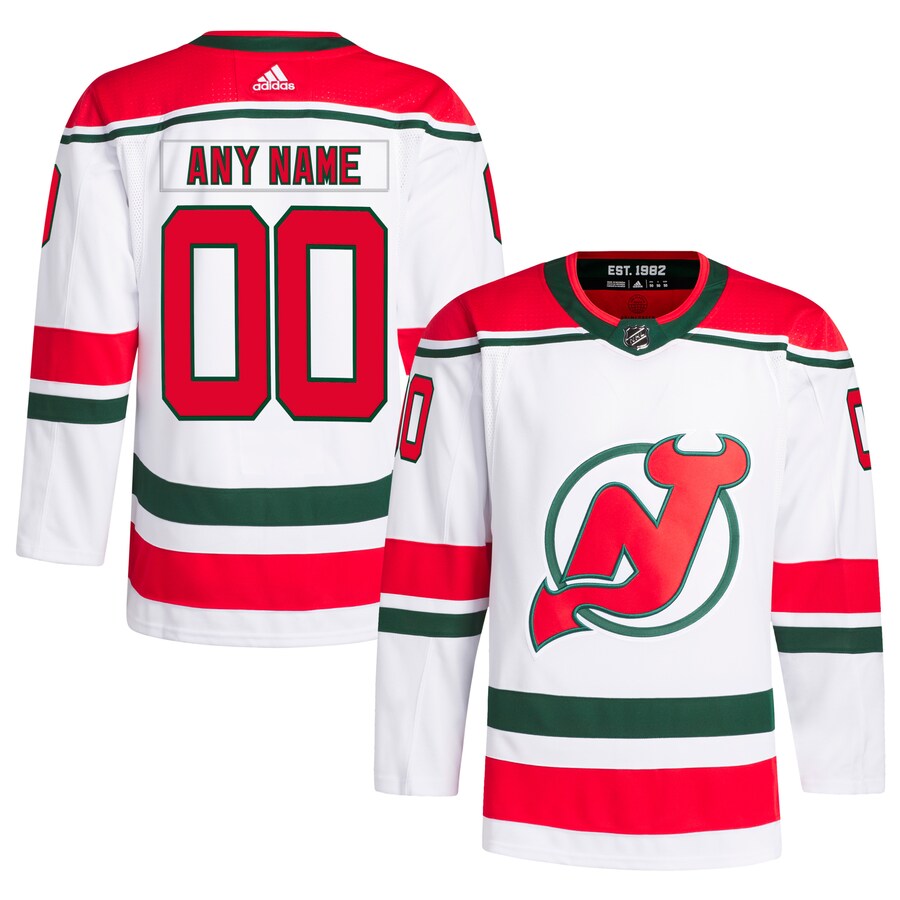Men's New Jersey Devils adidas White Heritage Authentic Pro Primegreen Custom Jersey - ujerseystore