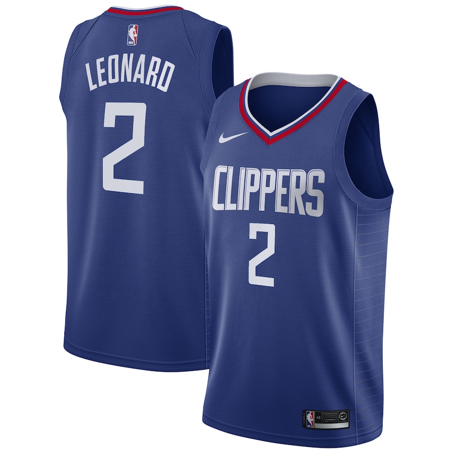 Men's LA Clippers Kawhi Leonard Nike Blue 2019/20 Swingman Jersey - Icon Edition - ujerseystore