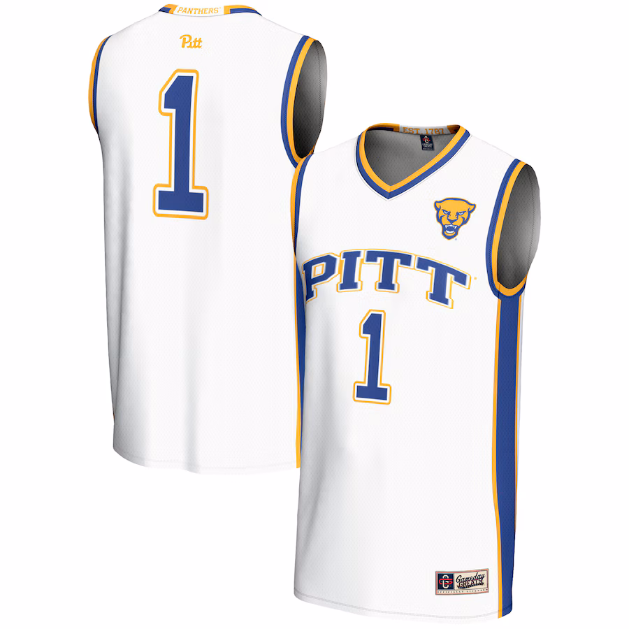Men's GameDay Greats #1  White Pitt Panthers  Lightweight Basketball Jersey - ujerseystore