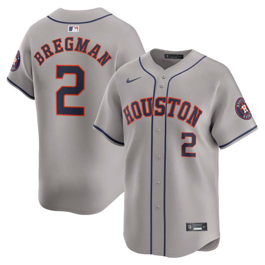 Men's Houston Astros Alex Bregman Nike Gray Away Limited Player Jersey - ujerseystore