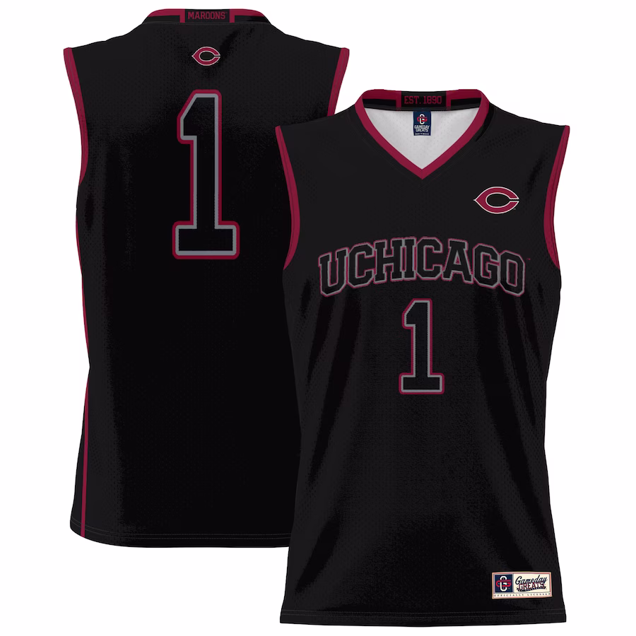 #1 UChicago Maroons GameDay Greats Unisex Lightweight Basketball Jersey - Black - ujerseystore
