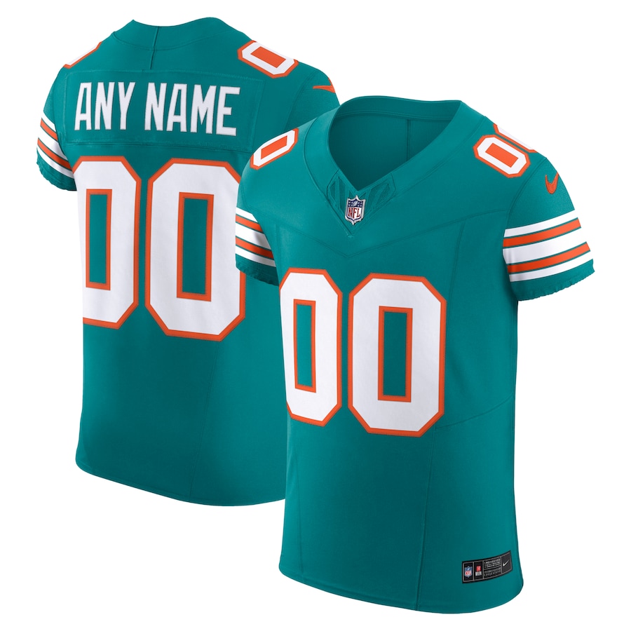 Men's Miami Dolphins Nike Aqua Alternate Vapor F.U.S.E. Elite Custom Jersey - ujerseystore