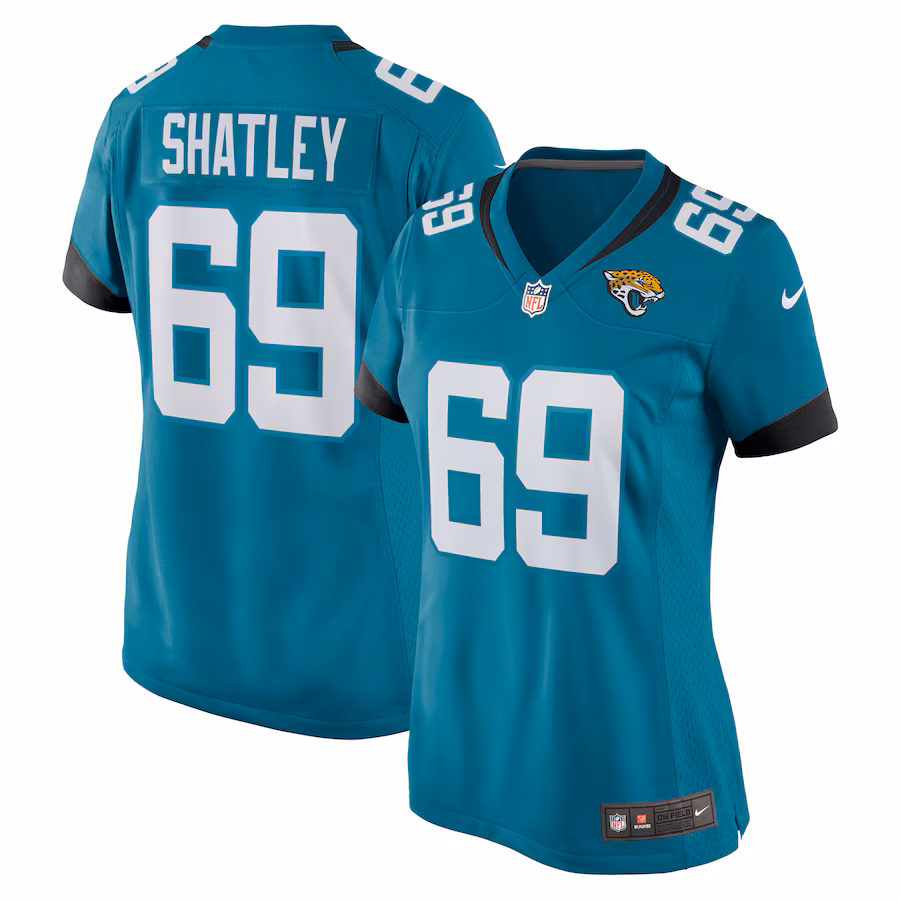 Women's Jacksonville Jaguars Tyler Shatley Nike Teal Nike Game Jersey - ujerseystore