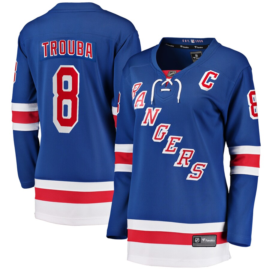 Women's New York Rangers Jacob Trouba Fanatics Branded Blue Home Breakaway Player Jersey - ujerseystore