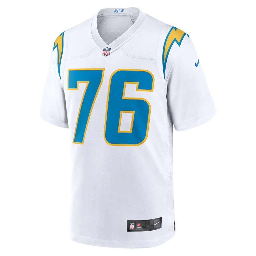 Men's Los Angeles Chargers Joe Alt Nike White 2024 NFL Draft First Round Pick Player Game Jersey - ujerseystore