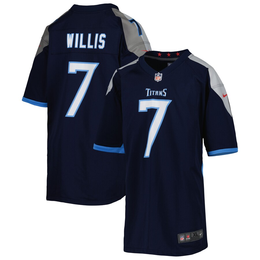 Youth Tennessee Titans Malik Willis Nike Navy Game Jersey - ujerseystore