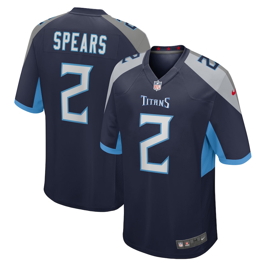 Men's Tennessee Titans Tyjae Spears Nike Navy Game Jersey - ujerseystore