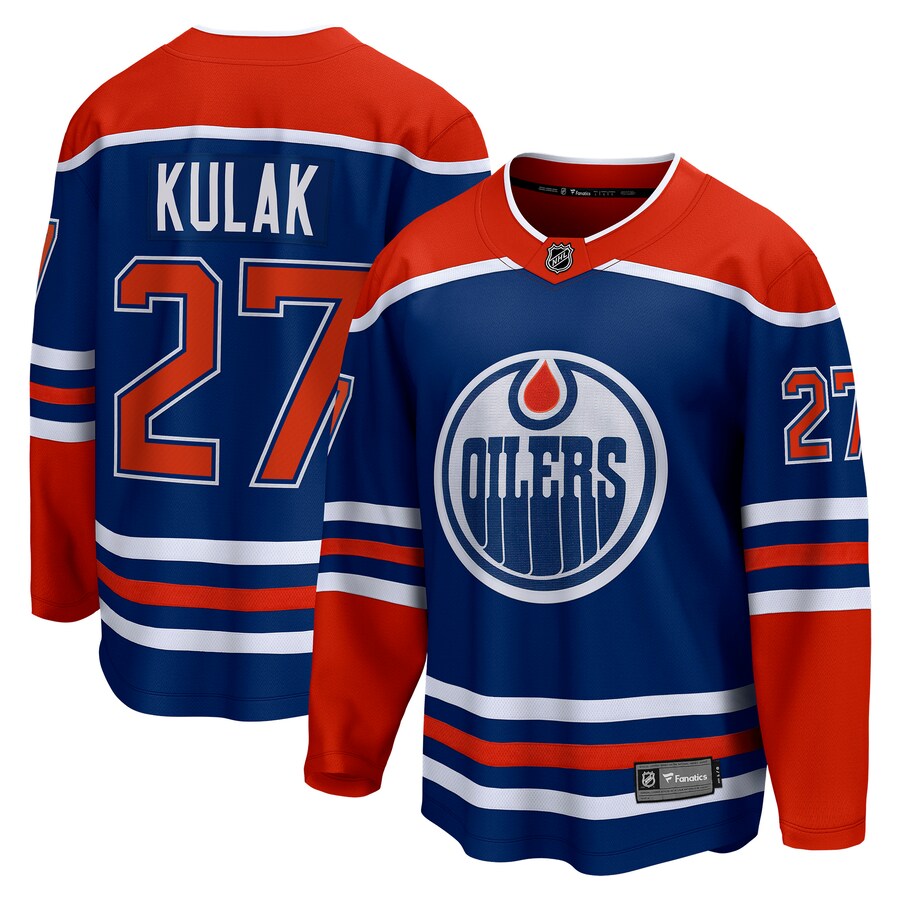 Men's Edmonton Oilers Brett Kulak Fanatics Branded Royal Home Breakaway Player Jersey - ujerseystore