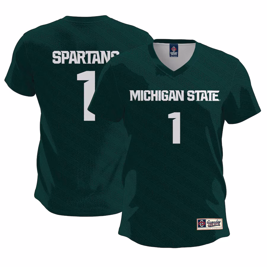 Women's GameDay Greats #1  Green Michigan State Spartans  Lightweight Soccer Team Jersey - ujerseystore