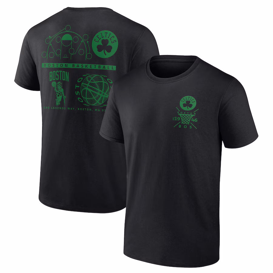 Men's Boston Celtics  Black Street Collective T-Shirt - ujerseystore