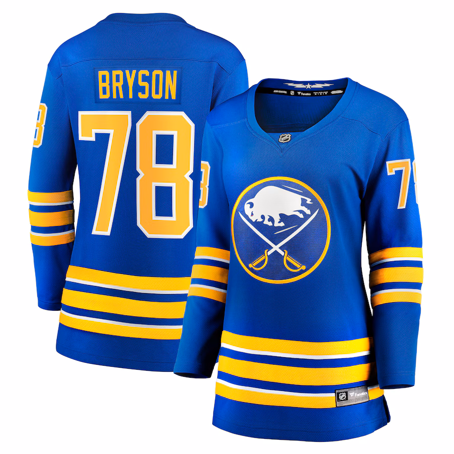 Women's Buffalo Sabres Jacob Bryson Fanatics Royal Home Breakaway Player Jersey - ujerseystore