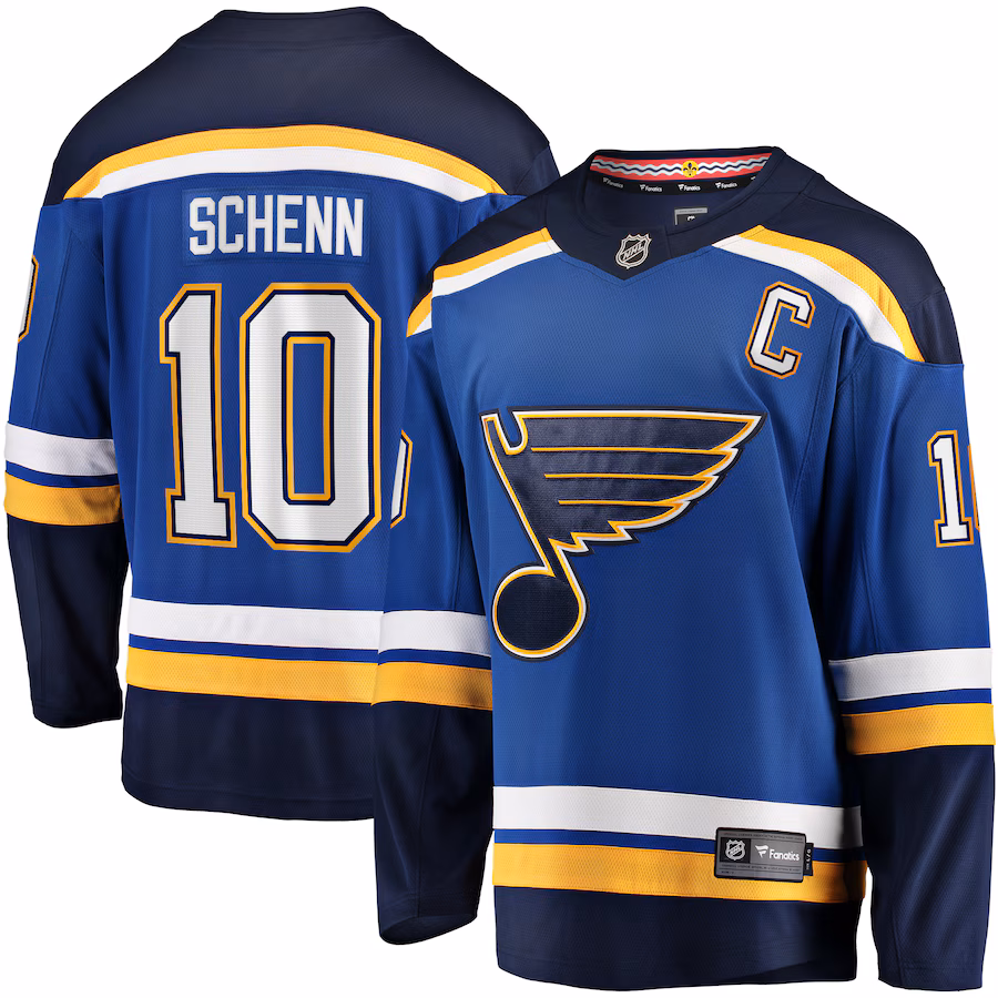 Men's St. Louis Blues Brayden Schenn Fanatics Blue Home Breakaway Jersey - ujerseystore