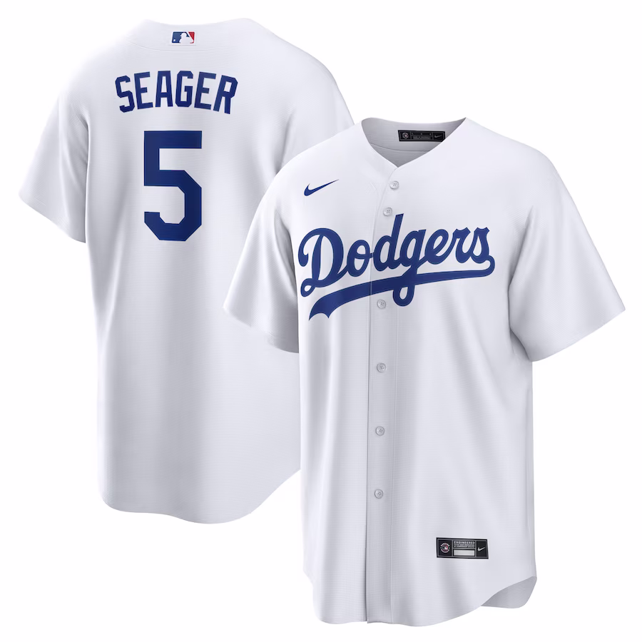 Men's Los Angeles Dodgers Corey Seager Nike White Home Replica Player Name Jersey - ujerseystore
