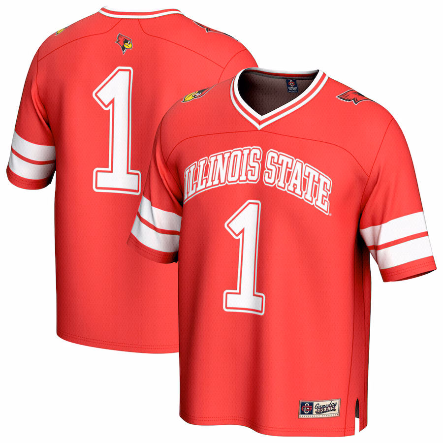 Youth GameDay Greats #1 Red Illinois State Redbirds Lightweight Collegiate Football Fashion Jersey - ujerseystore