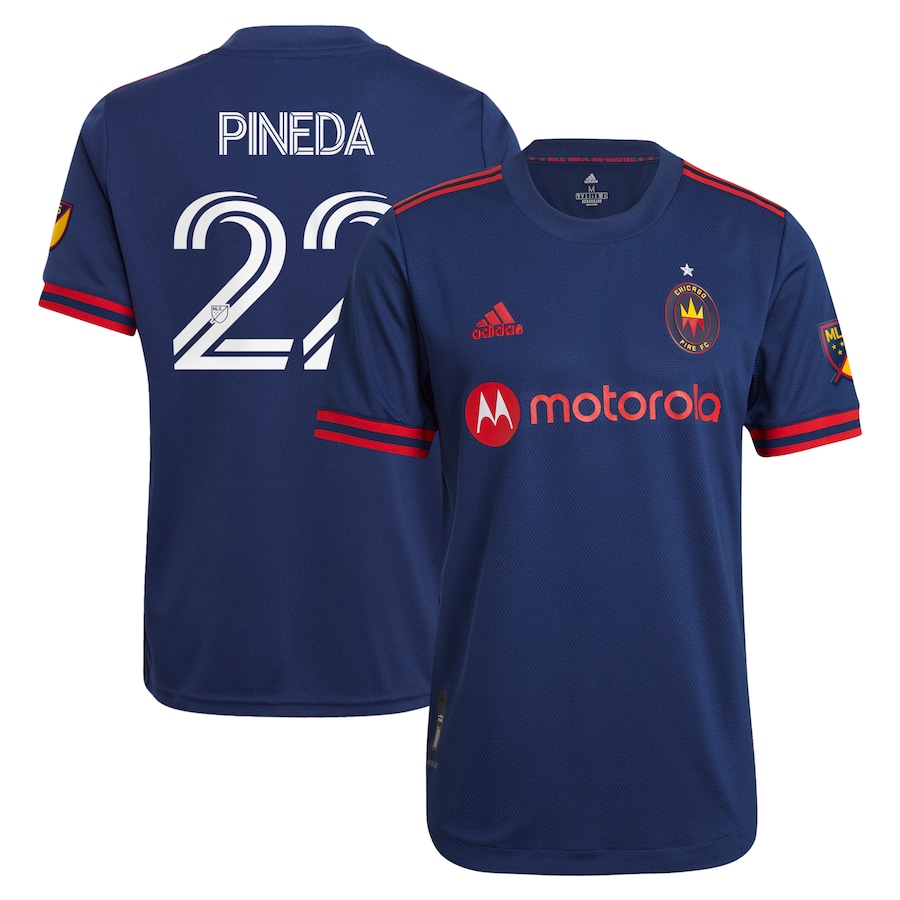 Men's Chicago Fire Mauricio Pineda adidas Navy 2021 Primary Authentic Player Jersey - ujerseystore