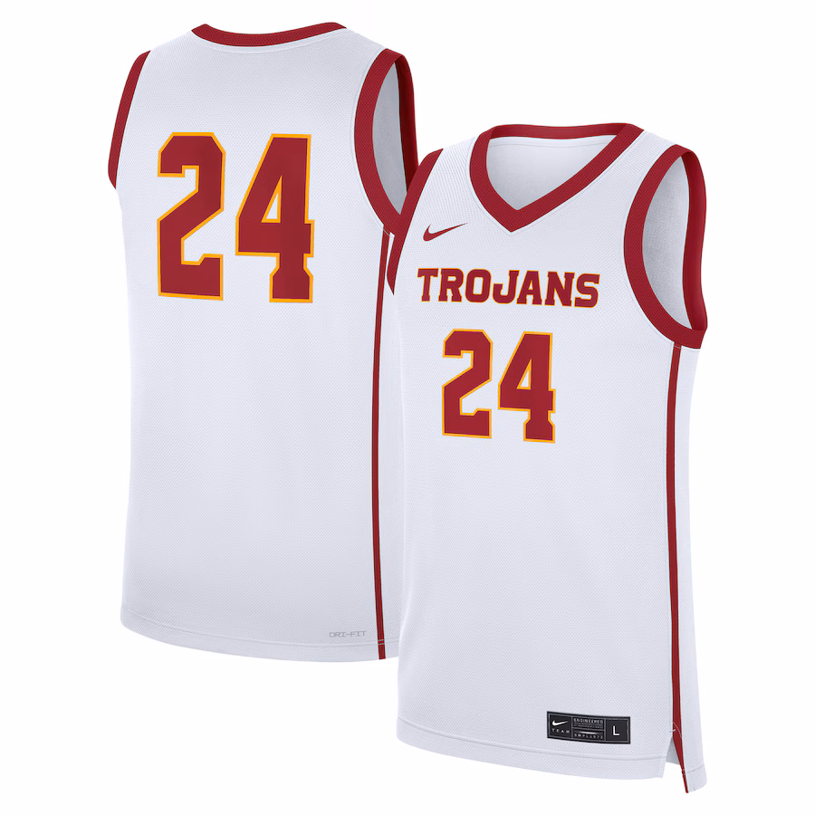 Men's Nike #24 White USC Trojans Home Replica Jersey - ujerseystore