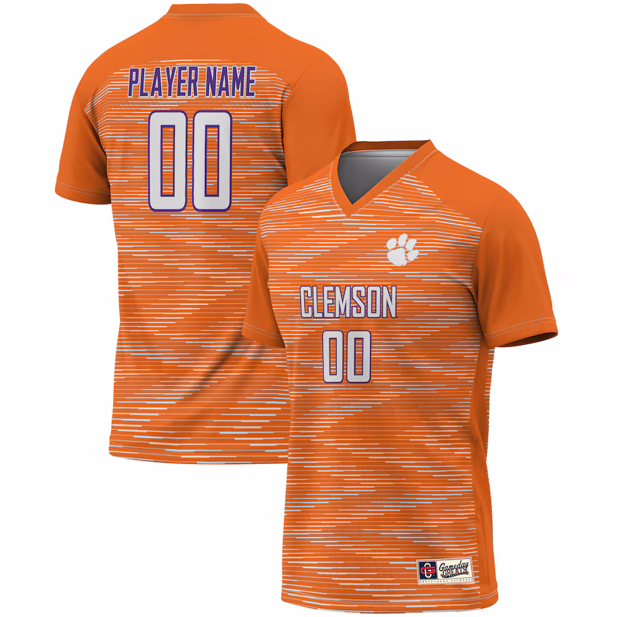 Clemson Tigers GameDay Greats Youth Pick-A-Player NIL Lightweight Soccer Jersey - Orange - ujerseystore