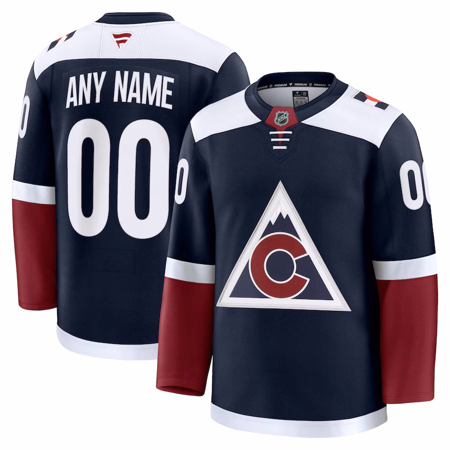 Men's Colorado Avalanche Fanatics Navy Alternate Premium Custom Jersey - ujerseystore