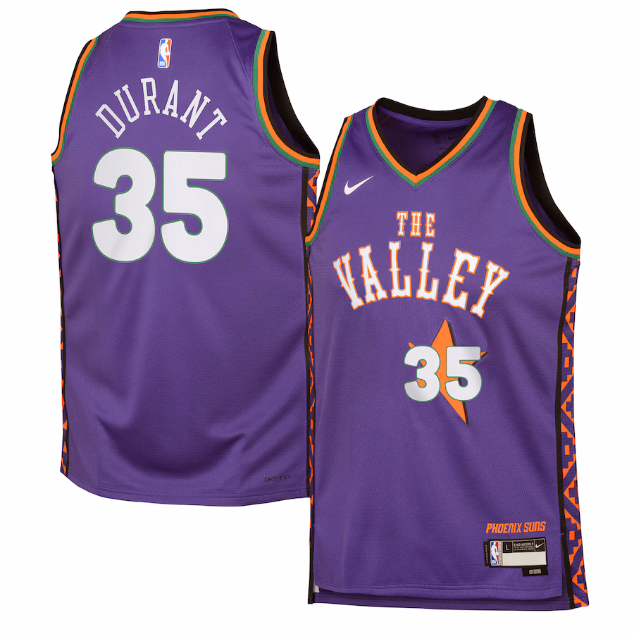Youth Phoenix Suns Kevin Durant Nike Purple 2024/25 Swingman Player Jersey - City Edition - ujerseystore