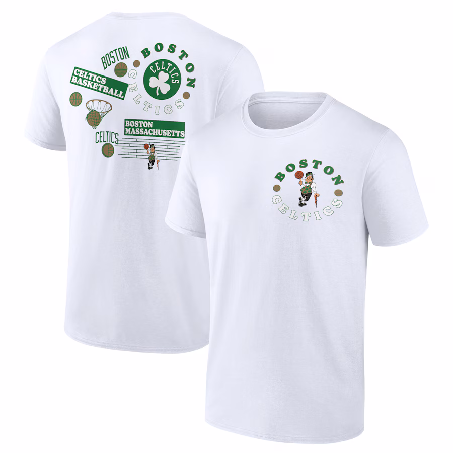 Men's Boston Celtics  White Street Collective T-Shirt - ujerseystore