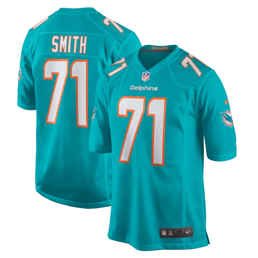Men's Miami Dolphins Kion Smith Nike Aqua Game Jersey - ujerseystore