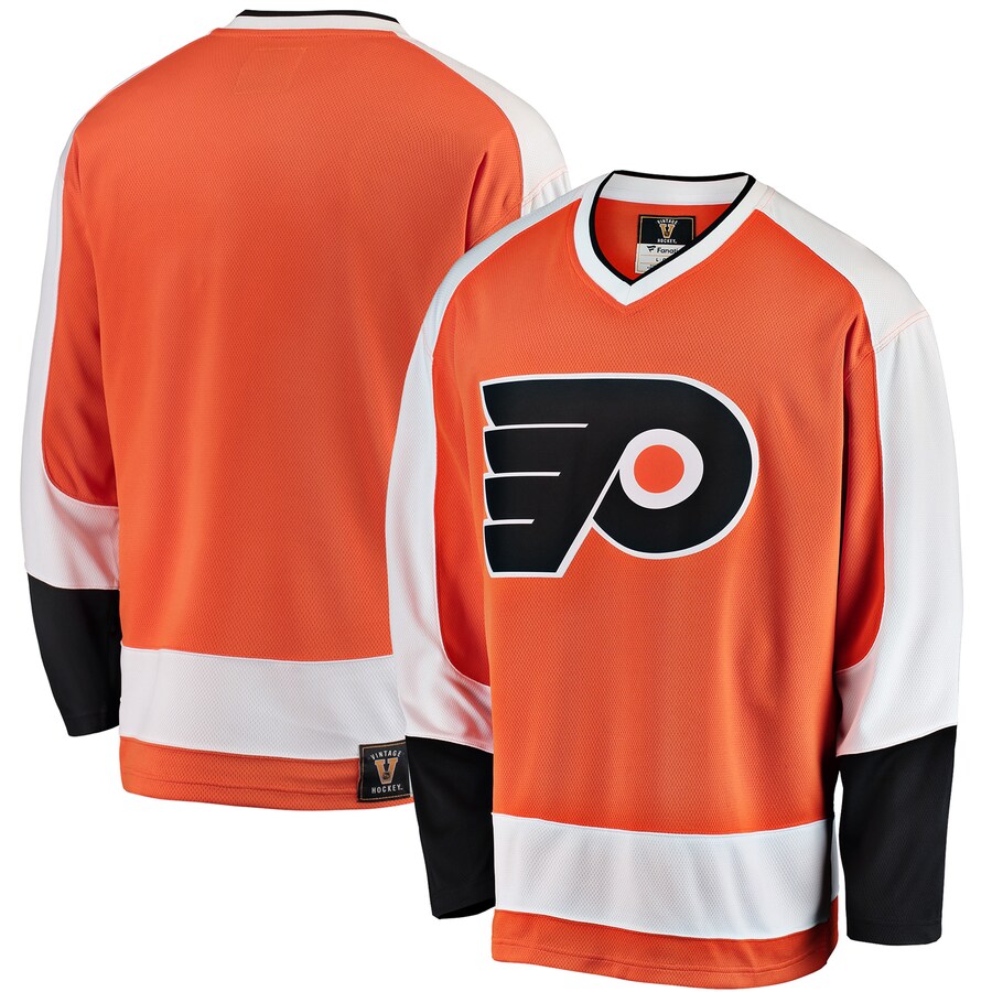 Men's Philadelphia Flyers Fanatics Branded Orange Premier Breakaway Heritage Blank Jersey - ujerseystore