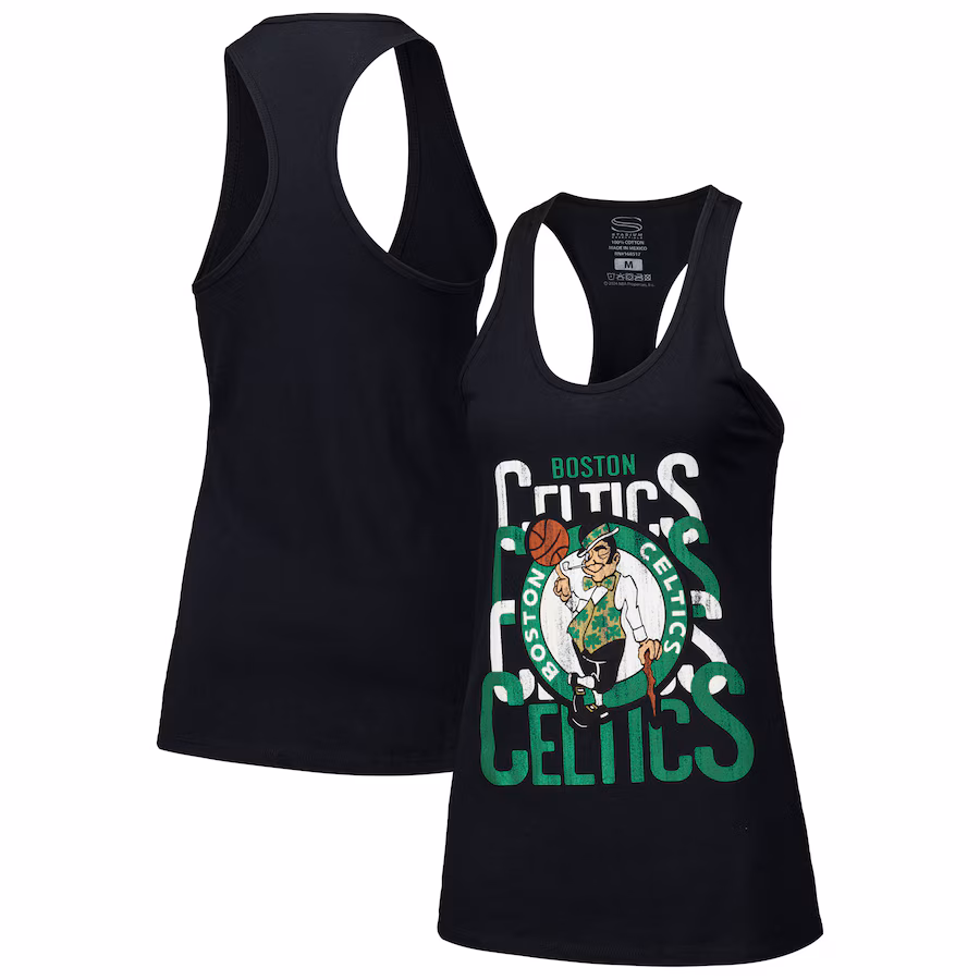 Women's Boston Celtics Stadium Essentials Black Dedication Tank Top - ujerseystore