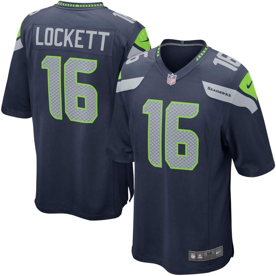 Youth Seattle Seahawks Tyler Lockett Nike Navy Game Jersey - ujerseystore
