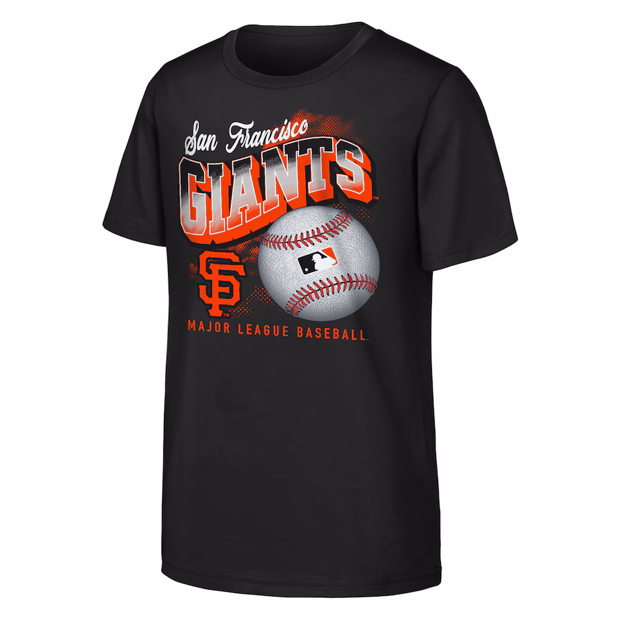 Youth San Francisco Giants Black Outta Here T-Shirt - ujerseystore