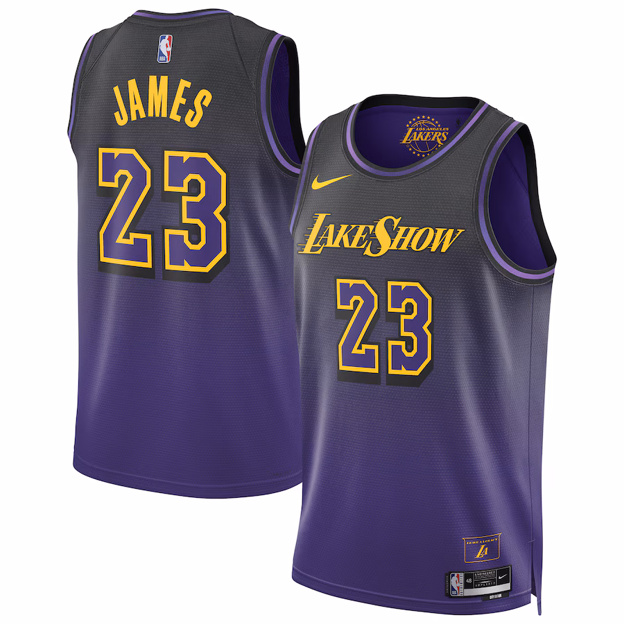 Unisex Los Angeles Lakers LeBron James Nike Purple 2024/25 Swingman Player Jersey - City Edition - ujerseystore