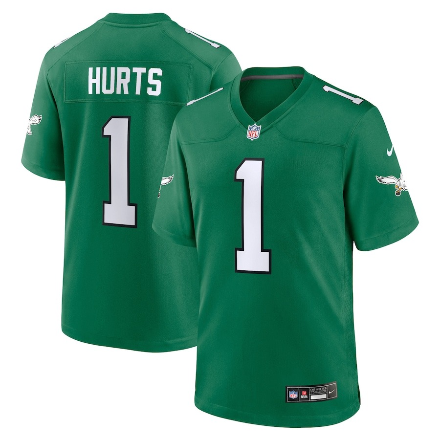 Youth Philadelphia Eagles Jalen Hurts Nike Kelly Green Game Jersey - ujerseystore