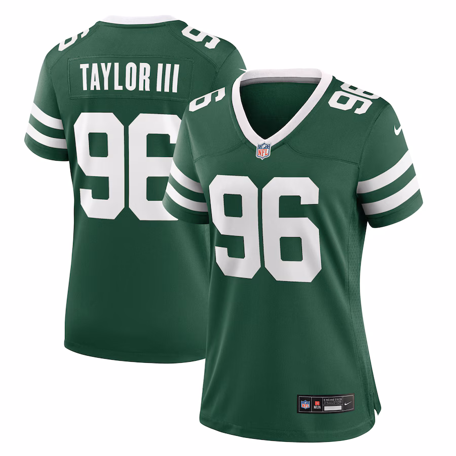Women's New York Jets Leonard Taylor III Nike Legacy Green Team Game Jersey - ujerseystore