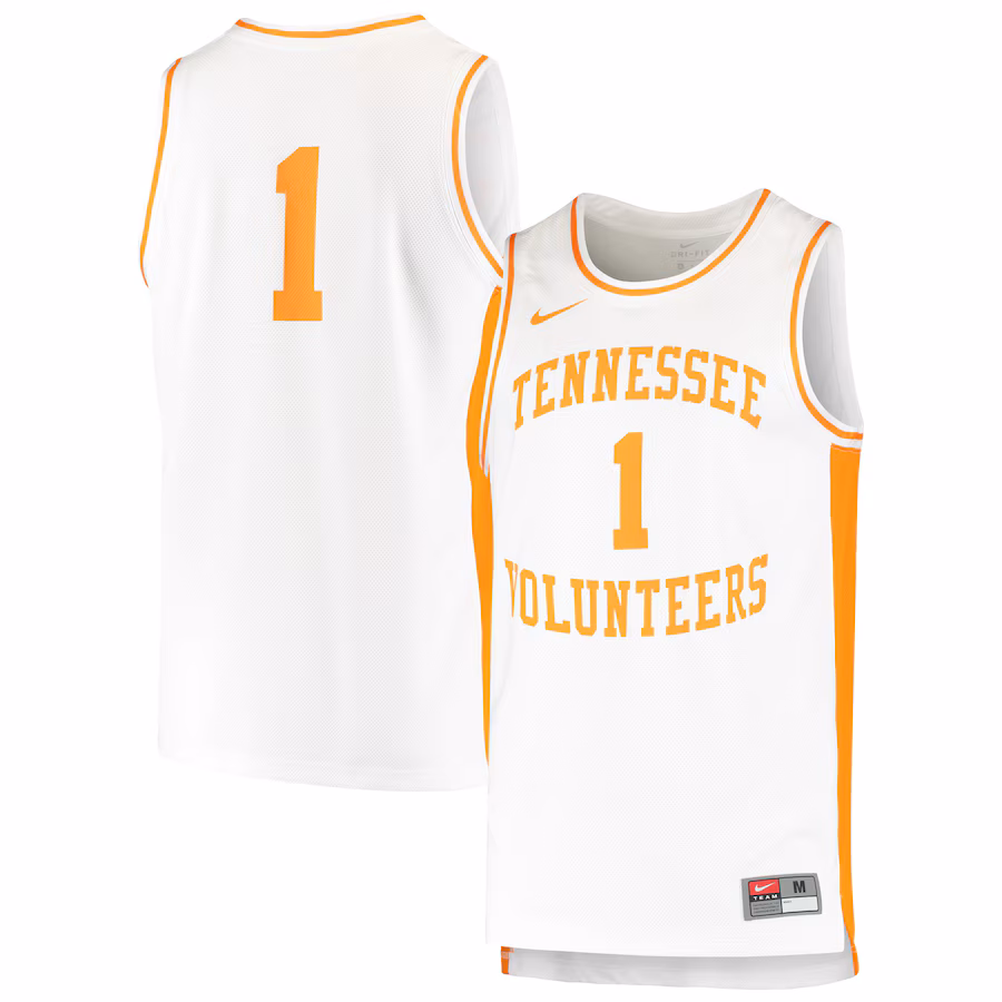 Tennessee Volunteers Nike Retro Replica Basketball Jersey - White - ujerseystore