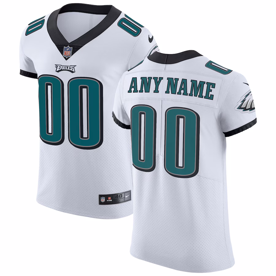 Men's Philadelphia Eagles Nike White Vapor Untouchable Custom Elite Jersey - ujerseystore