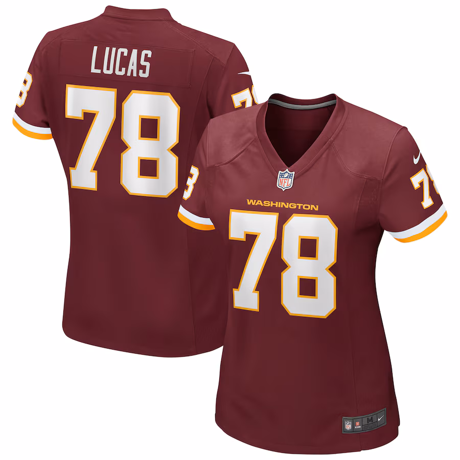 Women's Washington Football Team Cornelius Lucas Nike Burgundy Game Player Jersey - ujerseystore