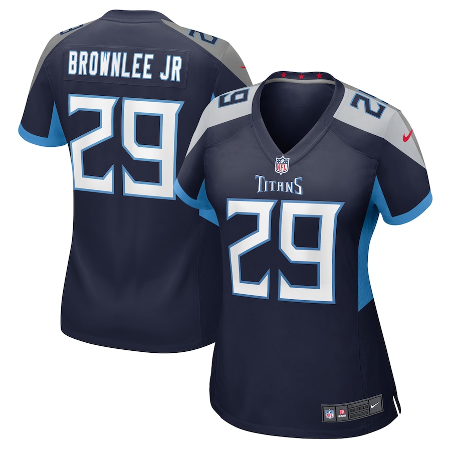 Women's Tennessee Titans Jarvis Brownlee Jr. Nike Navy Game Jersey - ujerseystore