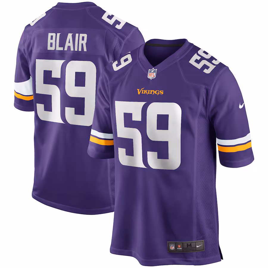 Men's Minnesota Vikings Matt Blair Nike Purple Game Retired Player Jersey - ujerseystore