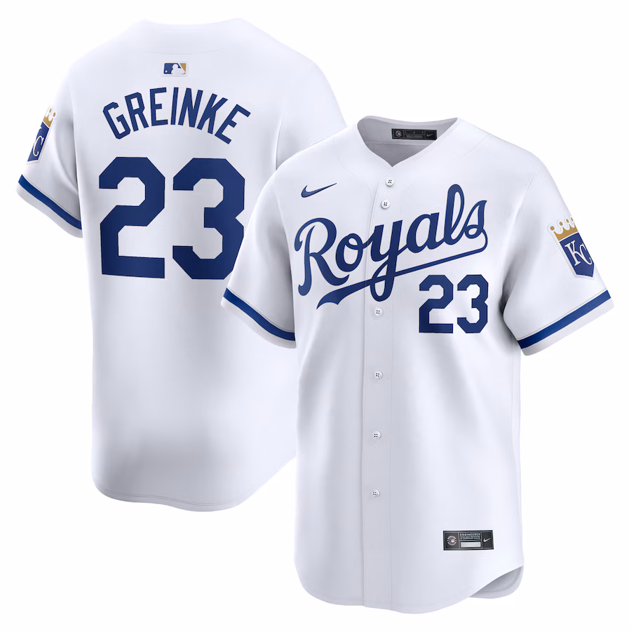 Men's Kansas City Royals Zack Greinke Nike White Home Limited Player Jersey - ujerseystore