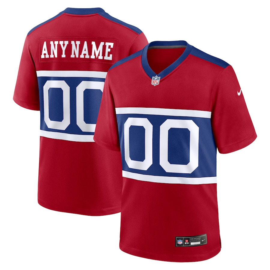Men's New York Giants  Nike Century Red Alternate Game Custom Jersey - ujerseystore