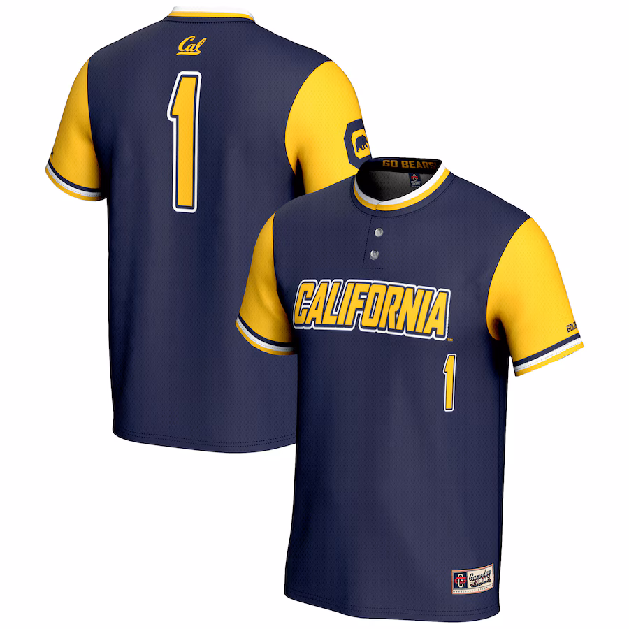 GameDay Greats #1 Navy Cal Bears Lightweight Softball Jersey - ujerseystore