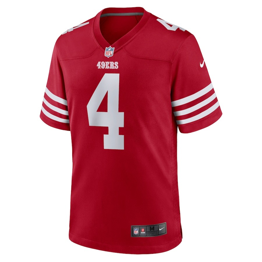 Men's San Francisco 49ers Jake Moody Nike Scarlet Team Game Jersey - ujerseystore