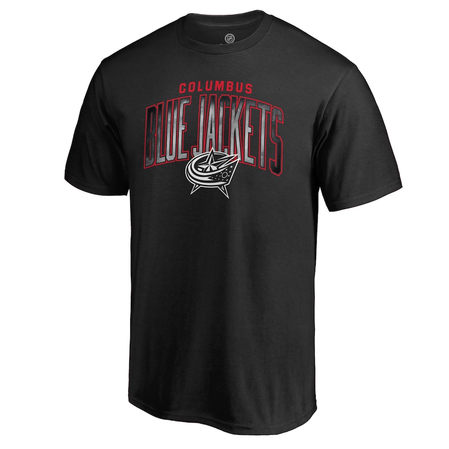 Men's Columbus Blue Jackets Black Arch Smoke T-Shirt - ujerseystore