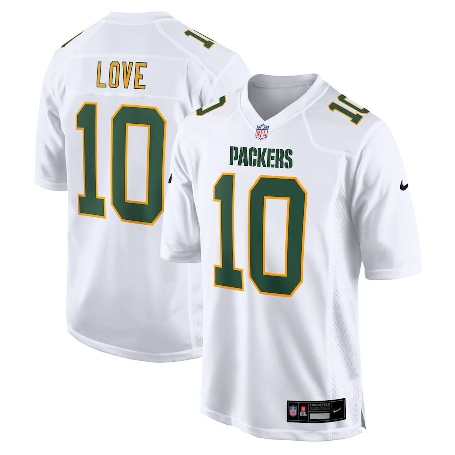 Men's Green Bay Packers Jordan Love Nike White Fashion Game Jersey - ujerseystore