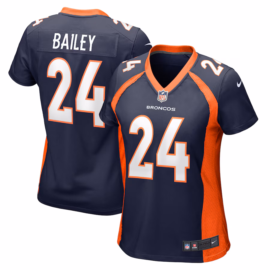 Women's Denver Broncos Champ Bailey Nike Navy Retired Player Jersey - ujerseystore