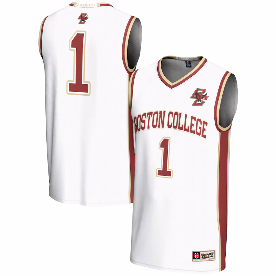 Unisex GameDay Greats #1 White Boston College Eagles Lightweight Basketball Jersey - ujerseystore