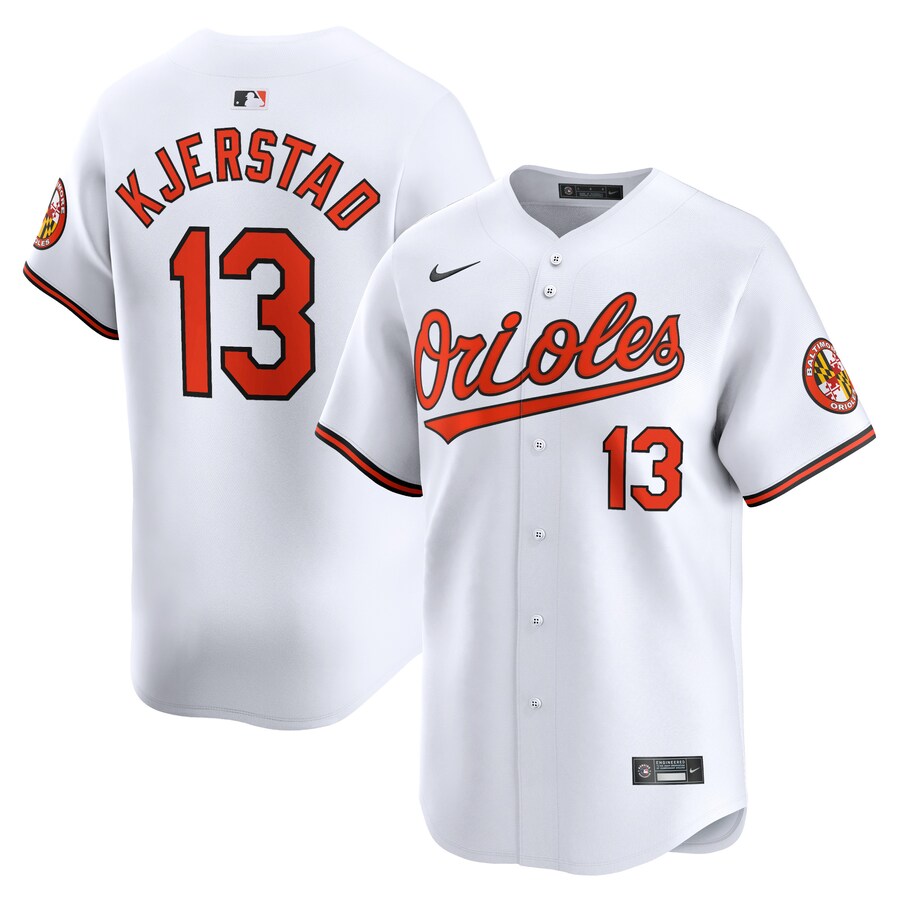 Men's Baltimore Orioles Heston Kjerstad Nike White Home Limited Player Jersey - ujerseystore