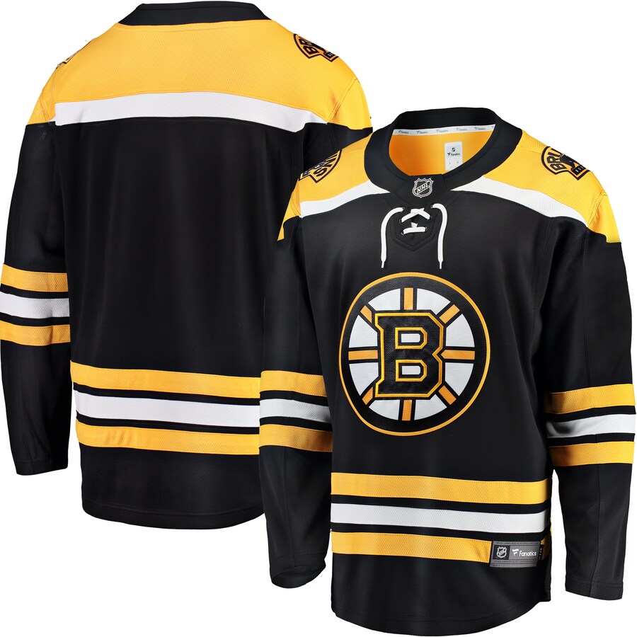 Men's Boston Bruins Fanatics Branded Black Breakaway Home Jersey - ujerseystore
