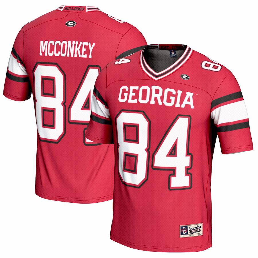 Ladd McConkey Georgia Bulldogs GameDay Greats Youth NIL Player Football Jersey - Red - ujerseystore