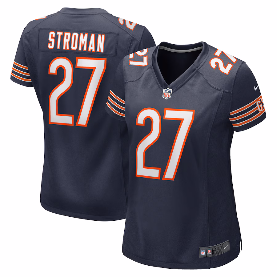 Women's Chicago Bears Greg Stroman Nike  Navy Team Game Jersey - ujerseystore